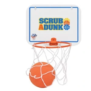 The Dunk Collection Scrub-a-Dunk-the Bathtub Basketball Hoop for Baby Ballers