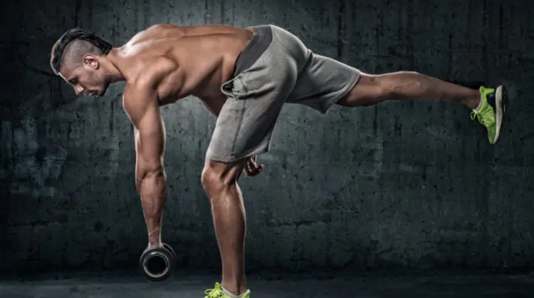 basketball player performing Romanian Deadlift leg exercise